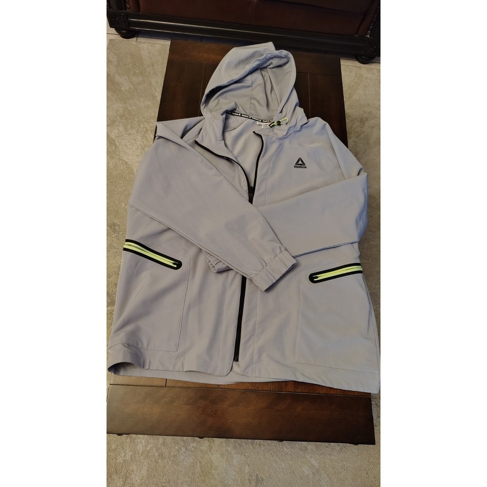 Reebok Infinity Jacket Mens Size 3XL Full Zip with Hood Sleet Gray NWOT